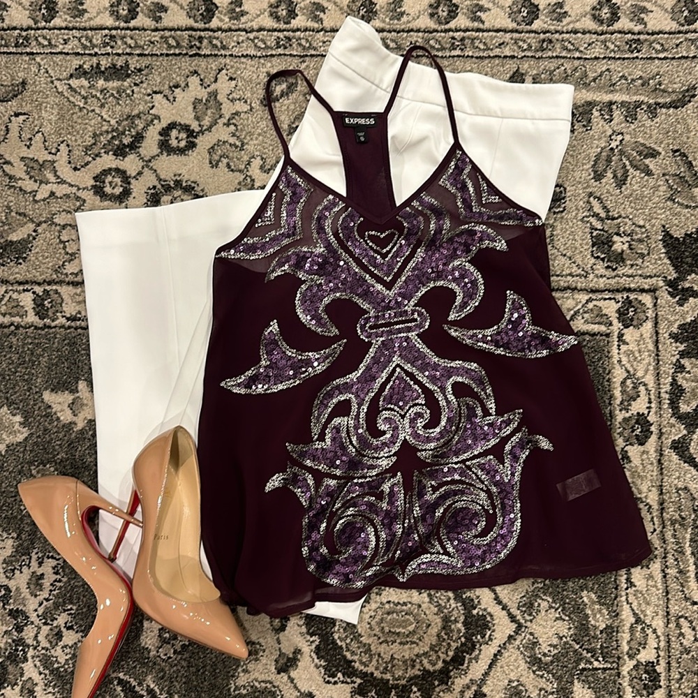 Purple Express Sequence Cami - XS